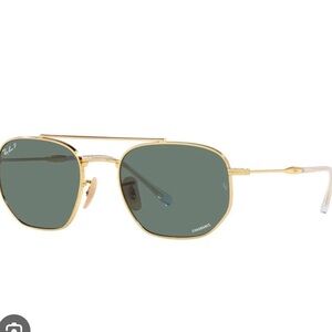 Ray-Ban Gold Frame Sunglasses with Dark Lenses